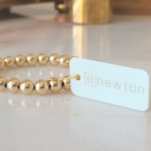 e newton -classic gold 8mm bead bracelet